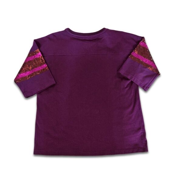 ⚠️SOLD🧘‍♀️4/13/25⚠️NWT Cynthia Rowley Sequin Football Jersey Rugby Shirt - Picture 5 of 11